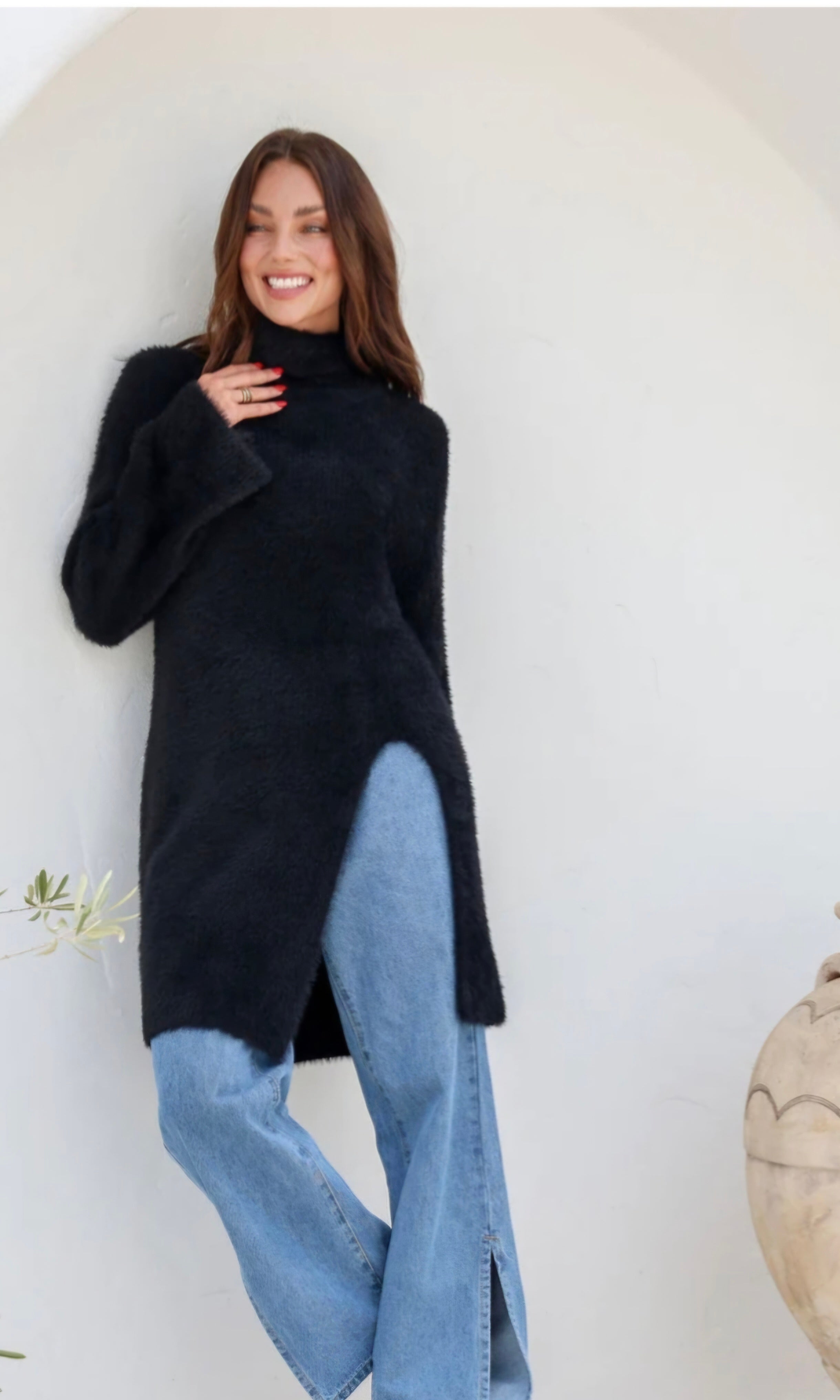 Black knit jumper