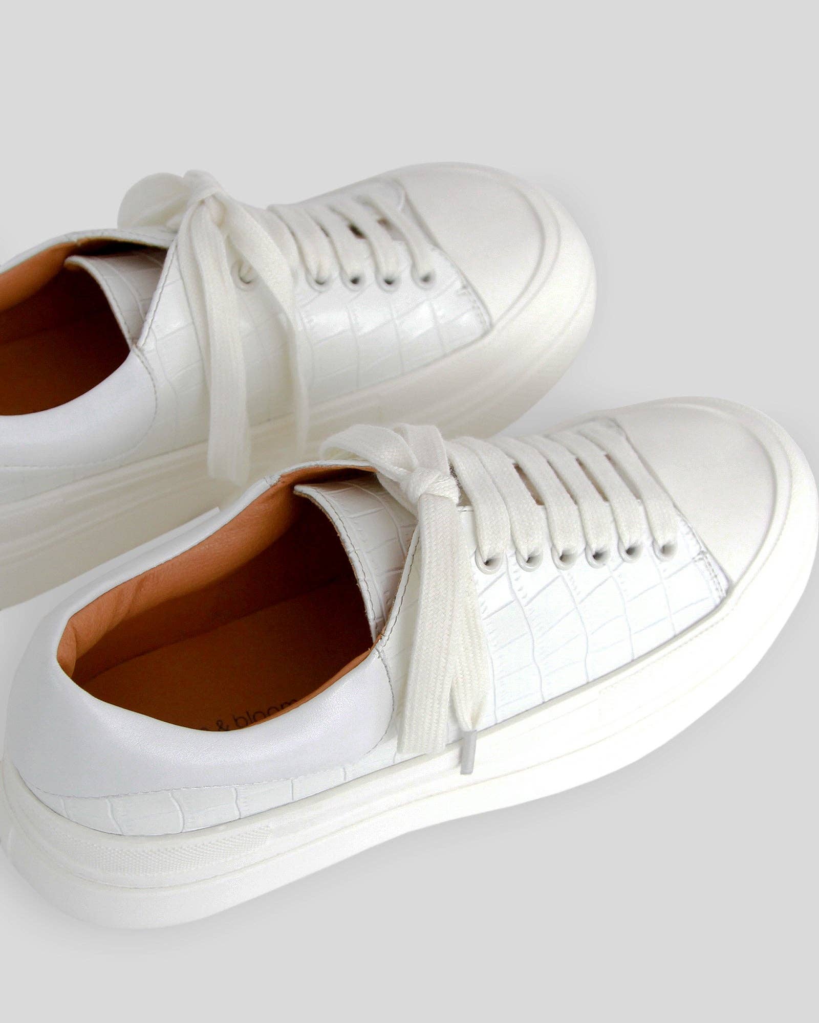 White croc sneaker