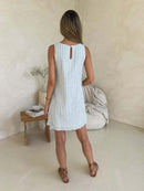 Frankie Dress - Blue & White Stripe
