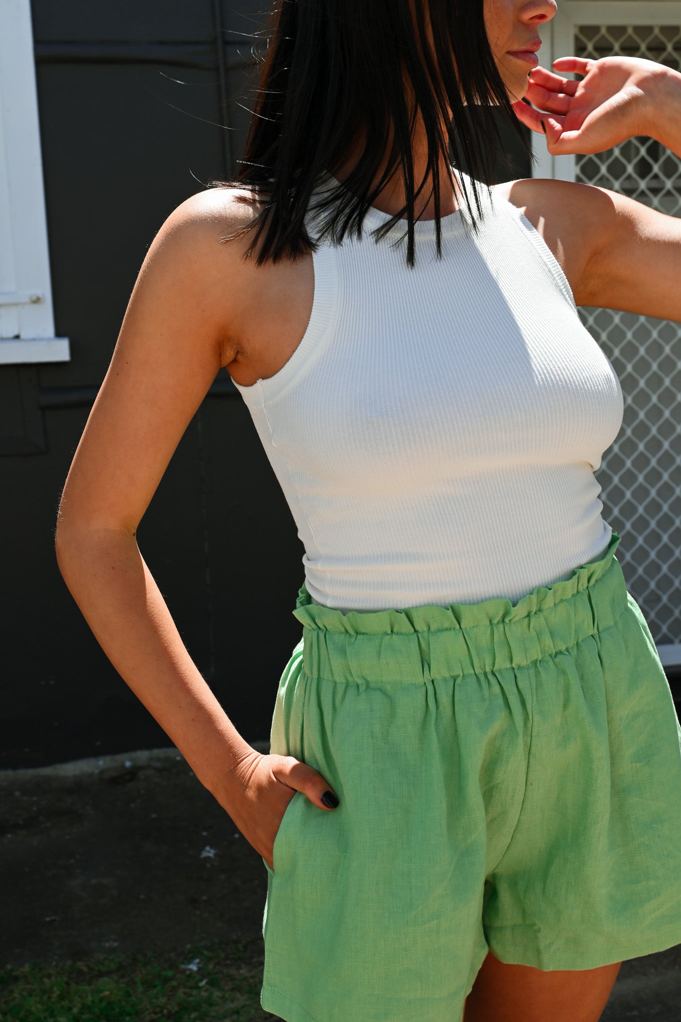 Paperbag waist shorts on sale