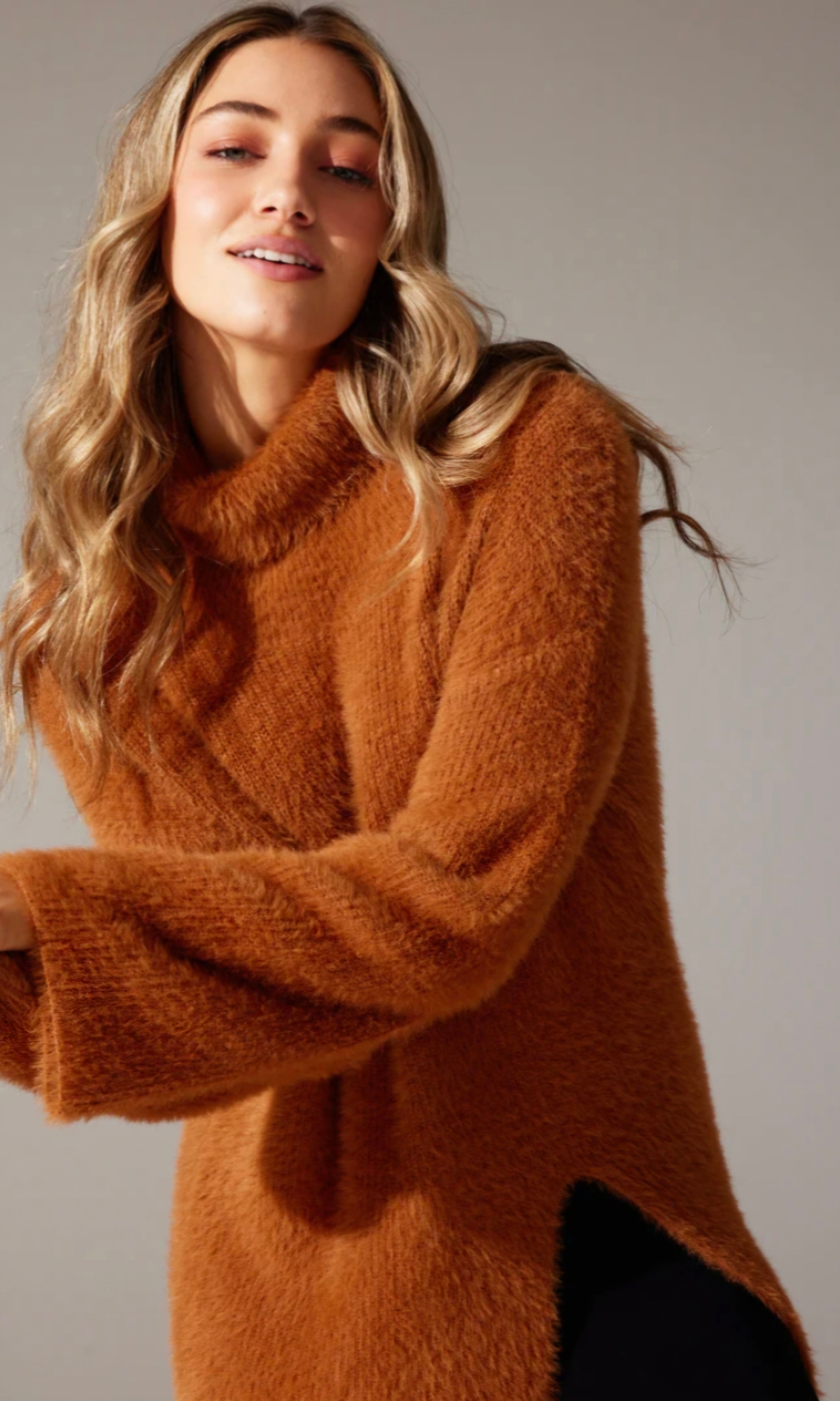 Brown knit jumper