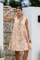Sunset Palm Multi Tie Dress