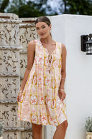 Sunset Palm Multi Tie Dress