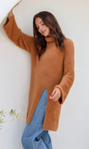 Brown knit jumper
