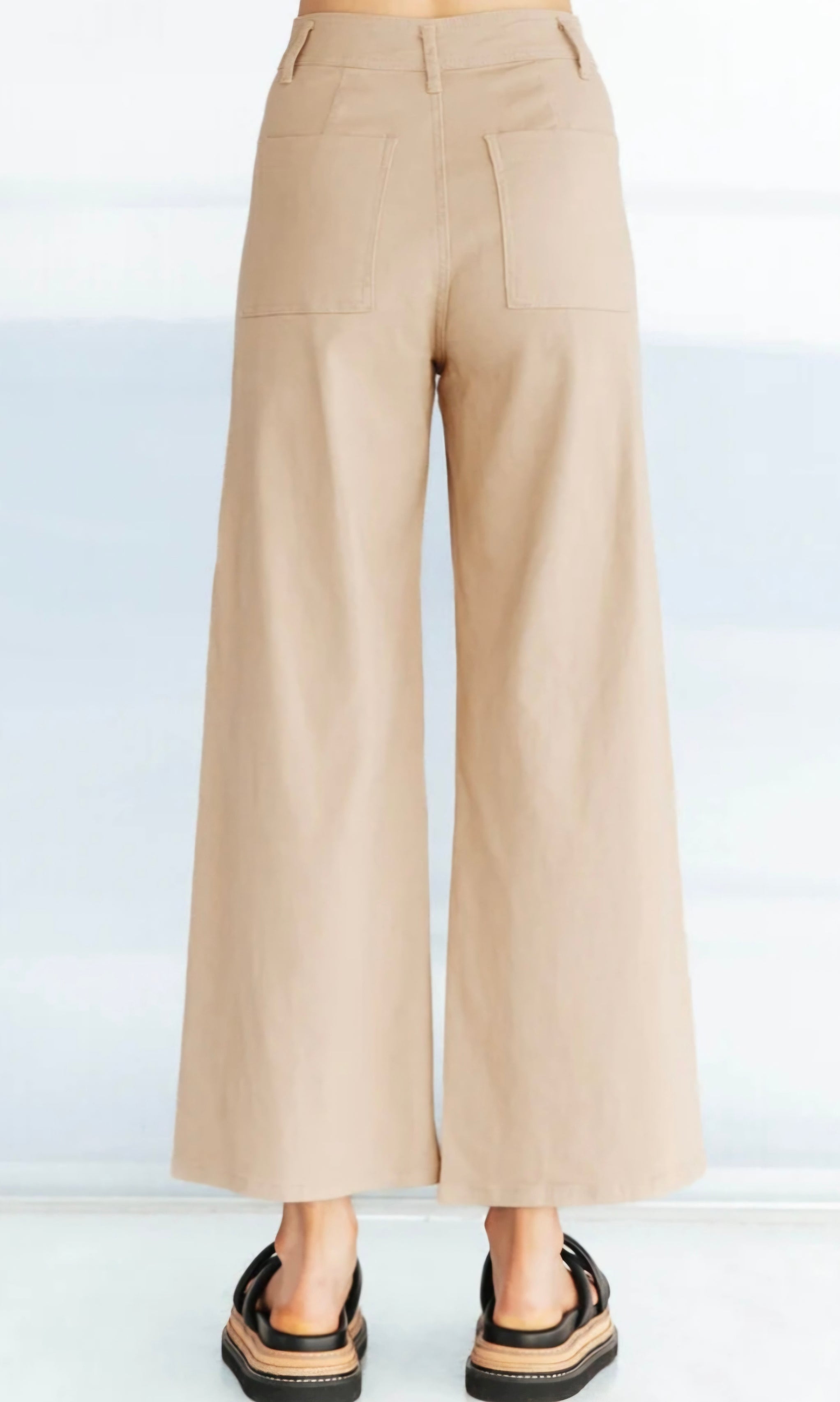 Wide Leg Nude Jeans