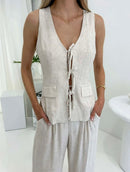 Tie front top