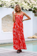 Dandelion Shirred Strap Maxi Dress